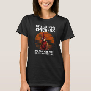 Camiseta Pollo Cool Para Mujeres Chicas Mamá Granjera De Po