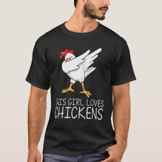 Camiseta Pollo Cool Para Niñas Niño Dabbing Ave Doméstica F