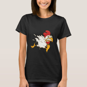 Camiseta Pollo corriendo asustado