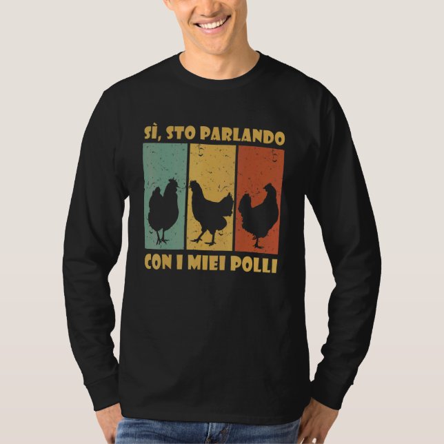 Camiseta Pollo criador de pollo hablando pollo (Anverso)