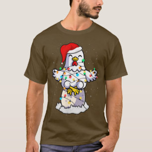 Camiseta Pollo Cutáneo Con Navidades Luz Para El Amor Del P