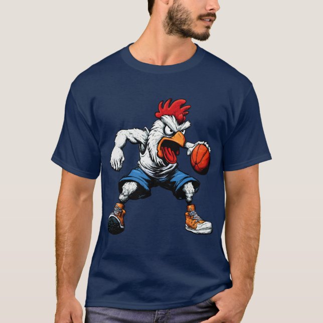 Camiseta Pollo de básquetbol T-Shirt (Anverso)