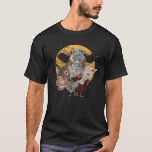 Camiseta Pollo de cabra Donkey Ganado de granja