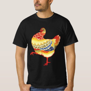 Camiseta Pollo de corral de viñedo colorido de la finca