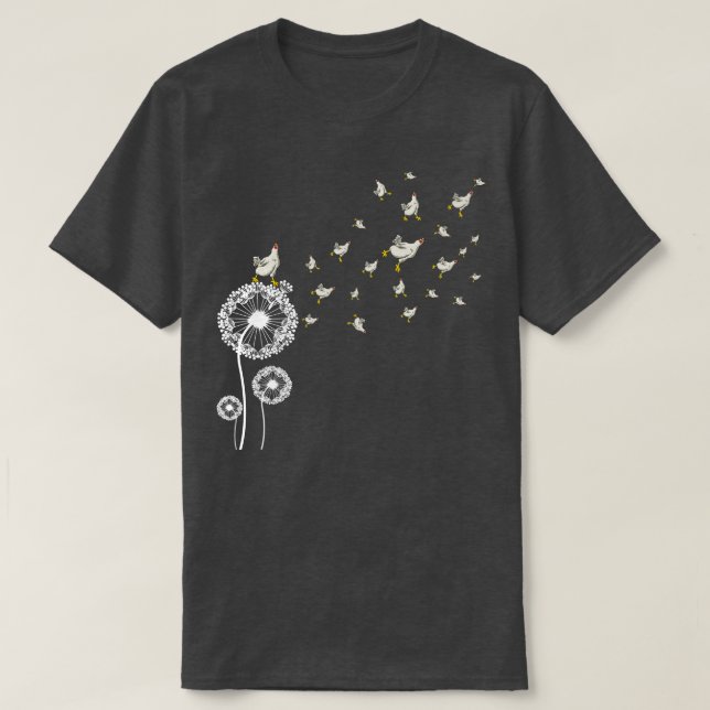 Camiseta Pollo de criadero de flor de Dandelion (Diseño del anverso)