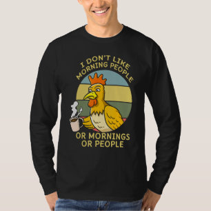 Camiseta Pollo de cultivo de la vida Aves de corral Café de
