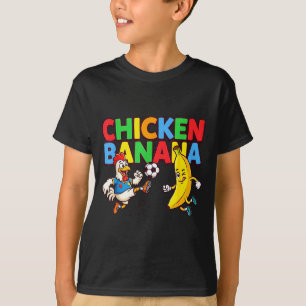 Camiseta Pollo de dibujos animados divertido plátano jugado
