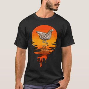Camiseta Pollo de estilo retro vintage
