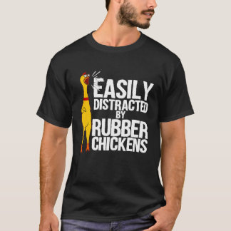 Camiseta Pollo de goma fácilmente distraído Pájaro genial