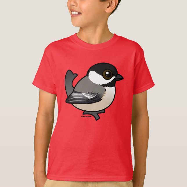Camiseta Pollo de gorro negro y pálido (Anverso)