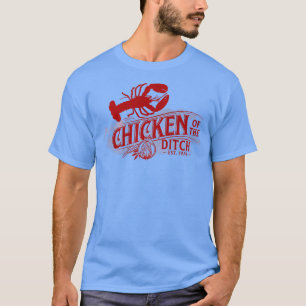 Camiseta Pollo De La Comida De Cajún De La Vintage Retro Di