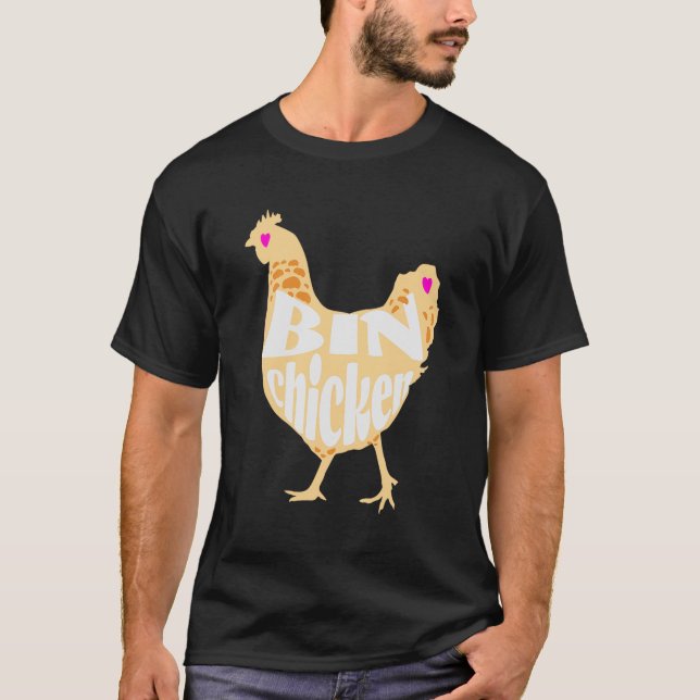 Camiseta pollo de la papelera de amor (Anverso)