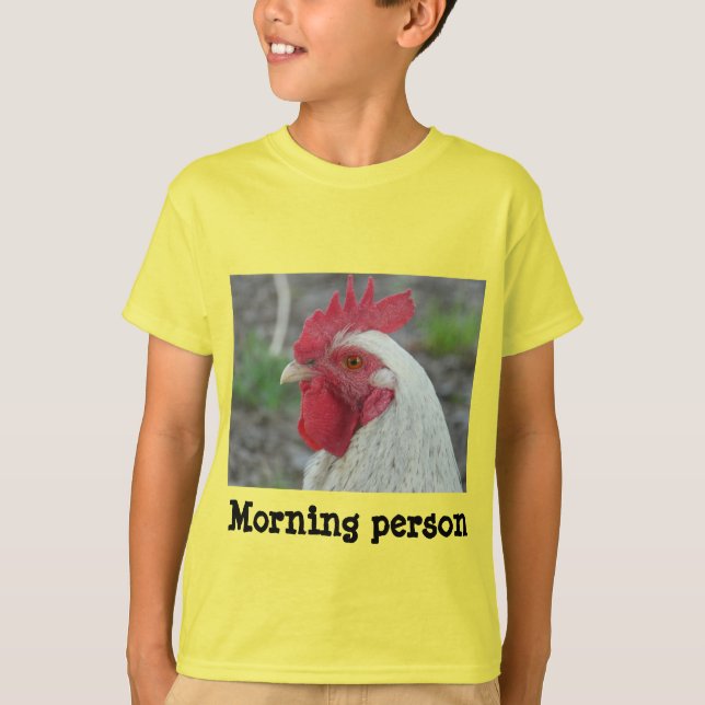 Camiseta Pollo de la persona de la mañana (Anverso)