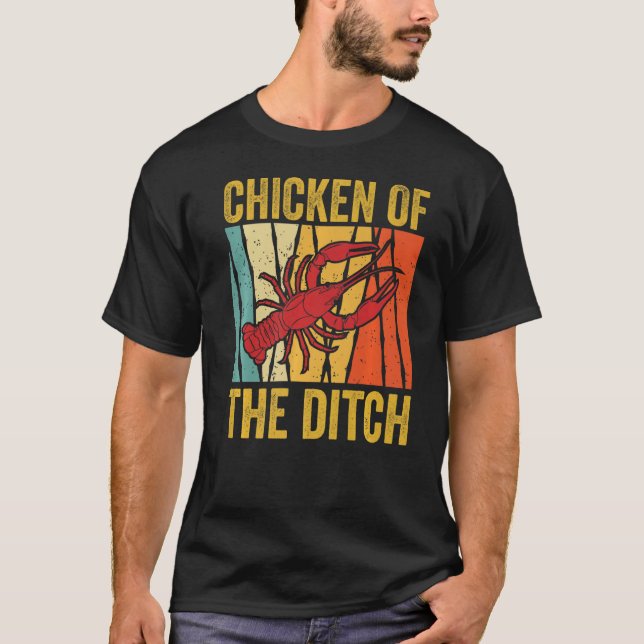 Camiseta Pollo De Langostinos De Cajún, De La Perra, Retro (Anverso)