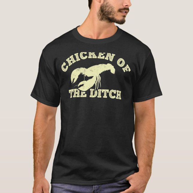 Camiseta Pollo De Langostinos De La Comida Cajún Retro (Anverso)