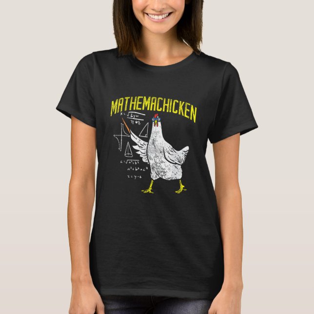 Camiseta Pollo de matemáticas Friki de las matemáticas Prof (Anverso)
