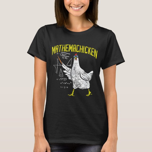 Camiseta Pollo de matemáticas Friki de las matemáticas Prof (Anverso)