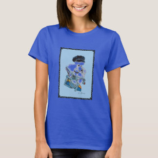 Camiseta Pollo de motociclismo: perro caniche blanco en Har