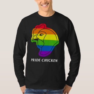 Camiseta Pollo de orgullo Lgbt Pun Fried Rainbow Flag Búfal