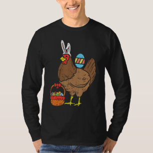 Camiseta Pollo de Pascua Bunny Ears Cesta Granja de huevos