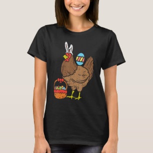 Camiseta Pollo de Pascua Bunny Ears Cesta Granja de huevos