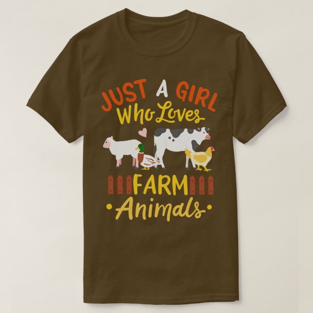 Camiseta Pollo de pato de vaca de animales de granja (Diseño del anverso)