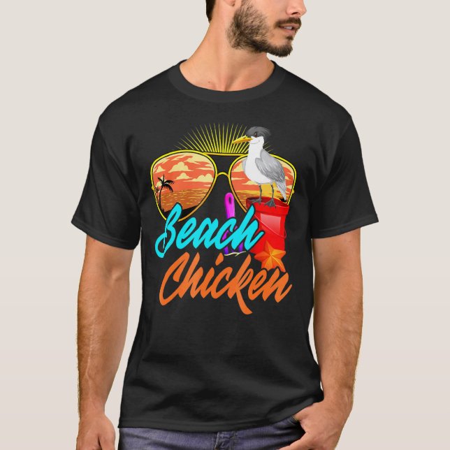 Camiseta Pollo de Playa de Gaviota Animal (Anverso)