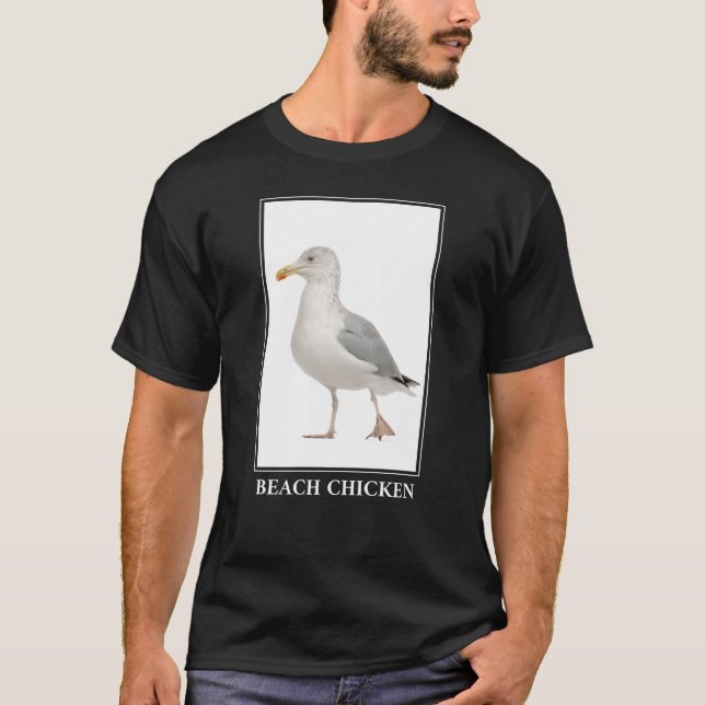 Camiseta Pollo de playa - Humor de gaviota de gaviota de ga (Anverso)