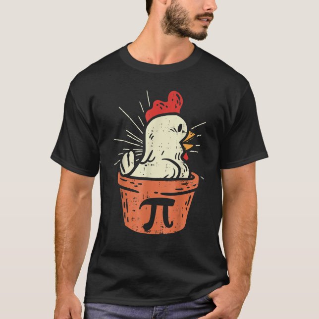 Camiseta Pollo de pollo en maceta de maíz (Anverso)