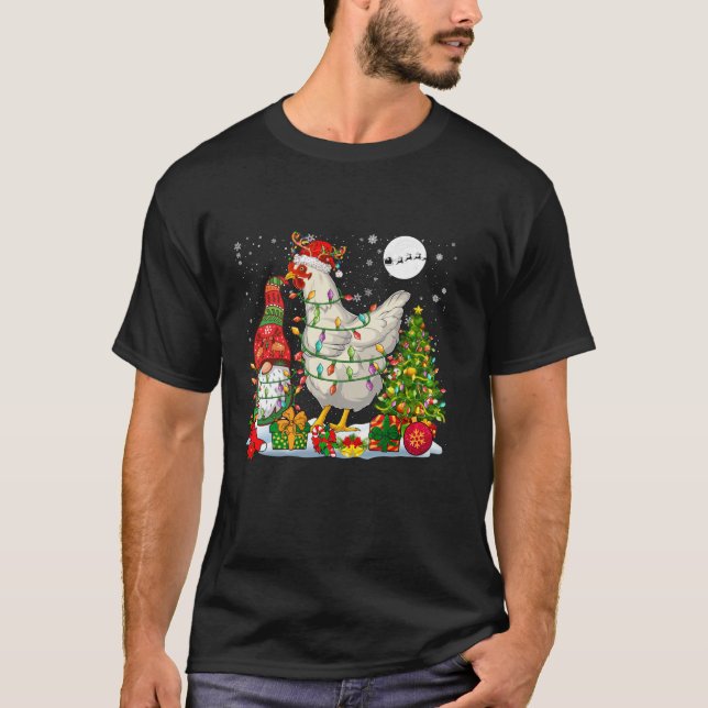 Camiseta Pollo de reno de Santa con Navidades Gnome Xmas F (Anverso)