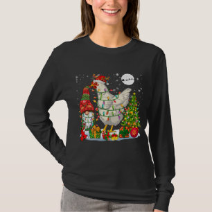 Camiseta Pollo de reno de Santa con Navidades Gnome Xmas F