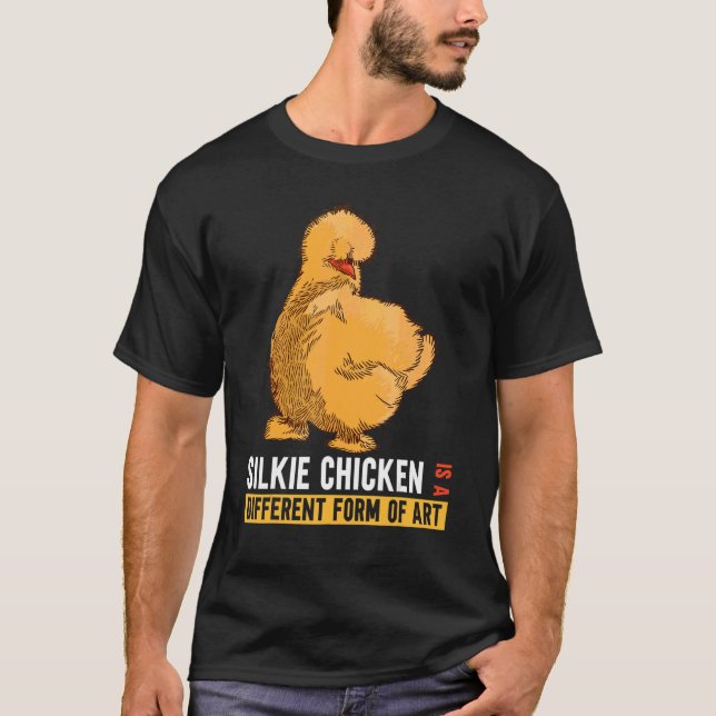 Camiseta Pollo de seda artística (Anverso)