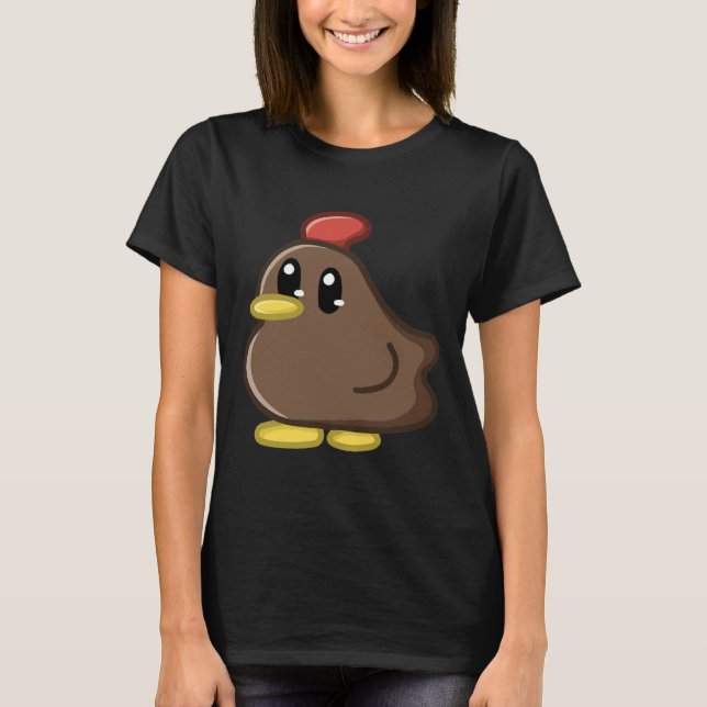 Camiseta Pollo de Stardew Valley marrón (Anverso)