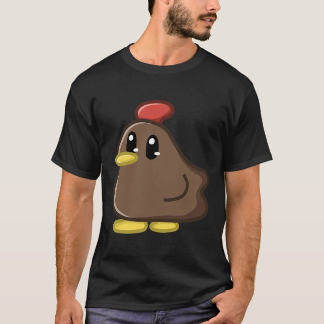 Camiseta Pollo de Stardew Valley marrón (Anverso)
