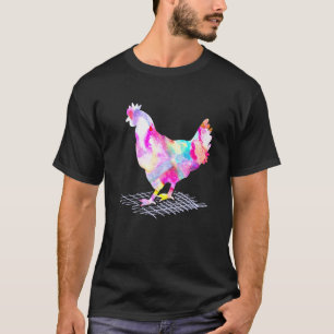 Camiseta Pollo de tinte Pollo Hippy Granja de hobby para gr