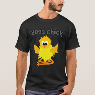 Camiseta Pollo de Yoga Chick Chicken sonriente haciendo Yog
