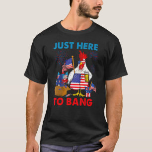 Camiseta Pollo del 4 de Julio Fuegos Artificiales Cerveza S