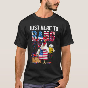 Camiseta Pollo del 4 de Julio Fuegos Artificiales Cerveza S