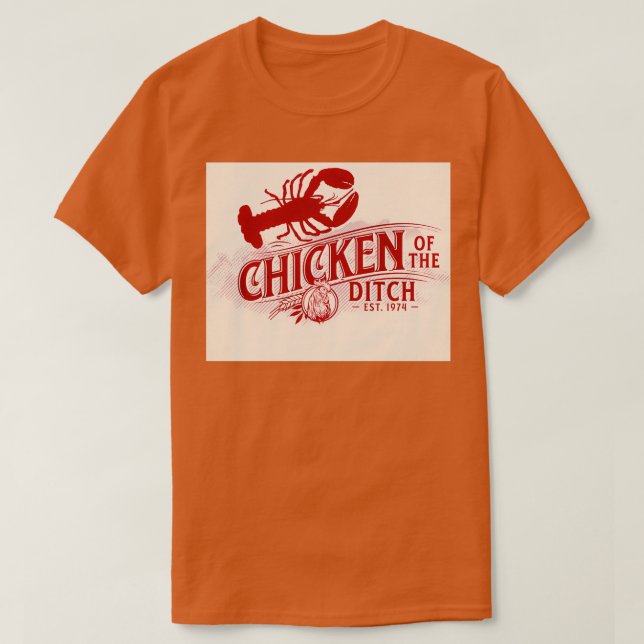 Camiseta Pollo Del Cajún De Langostinos Rústicos Razonados (Diseño del anverso)