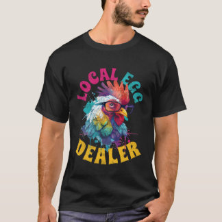 Camiseta Pollo del vendedor local de huevos con gafas de so