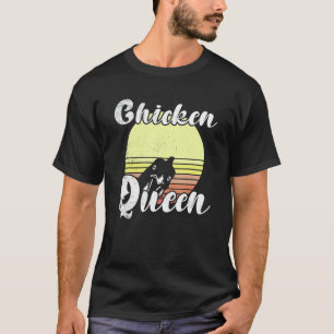 Camiseta Pollo descarado Reina Pollo Atardecer Retro Pollo