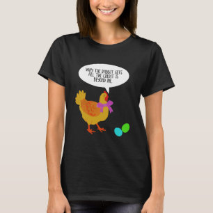 Camiseta Pollo Descontento Pascua Juventud Negra