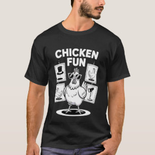 Camiseta Pollo divertido Chick-A-Boom gallo que lleva gafas