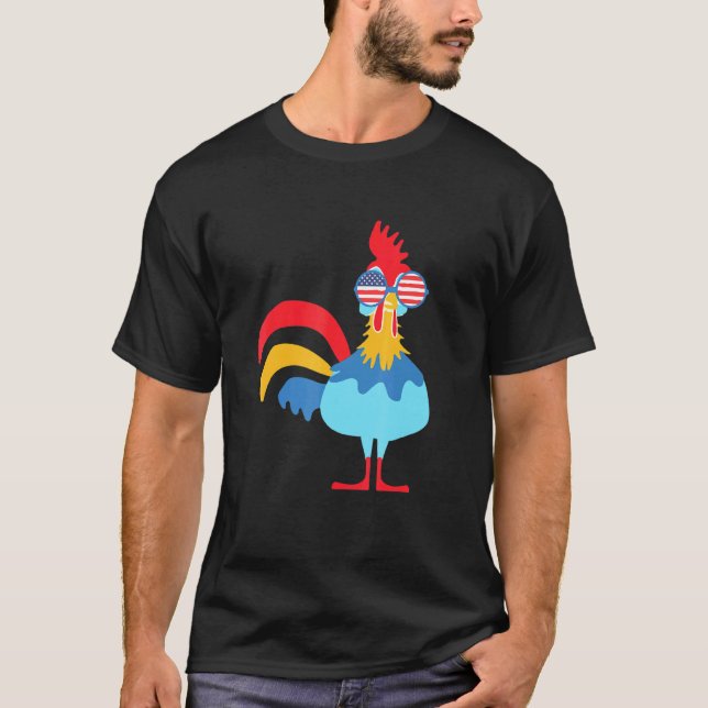 Camiseta Pollo Divertido Colorido (Anverso)