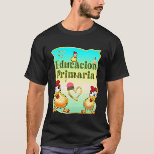 Camiseta Pollo Divertido Escuela Primaria Regreso a Clases 
