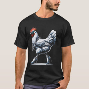 Camiseta Pollo Divertido Frito pero Fabuloso Gráfico Mujere