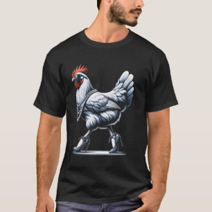 Camiseta Pollo Divertido Frito pero Fabuloso Gráfico Mujere