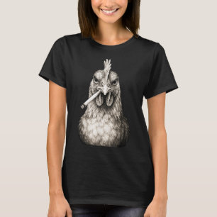 Camiseta Pollo Divertido Fumando Cigarrillo Generación Z Me