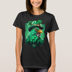 Camiseta Pollo duende día de San Patricio pájaro