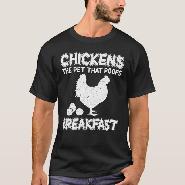 Camiseta Pollo El Mascota Que Empieza El Desayuno Granjero  (Anverso)